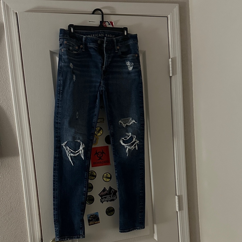 American Eagle Outfitters Ripped Blue Men's Pants